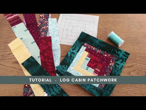 Cómo hacer la técnica de Log Cabin | Tutorial Fácil + Plantilla Gratis
