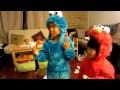 Cookie Monster And Elmo Eating Cookies