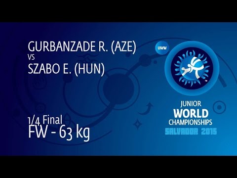 1/4 FW - 63 kg: R. GURBANZADE (AZE) df. E. SZABO (HUN) by TF, 5-1