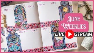 LIVE: Set up my June bujo weeklies with me ✨