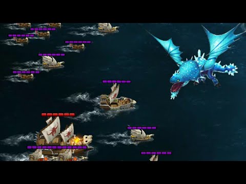 Champion Windgnasher VS Battle Fleet 49 - Defend Berk - Dragons:Rise of Berk