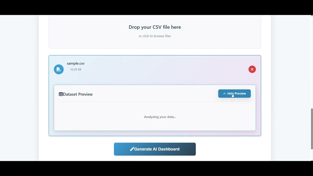 Nocodedash: Can GPT5 analyze data and present it well? project preview