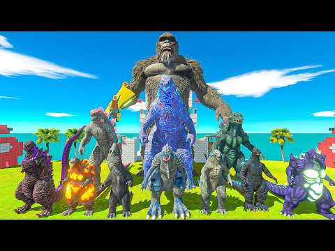 Team Colossal Titan vs Team Kong - Animal Revolt Battle Simulator