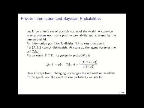 Mathematical Foundations of AI Alignment, Lecture 11.1 (Aumann's Agreement Theorem)