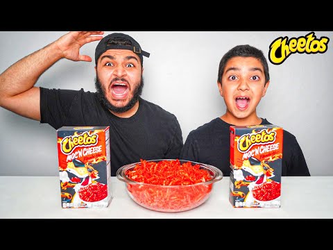 Flamin' Hot Cheetos Mac 'N' Cheese MUKBANG With My Little Brother