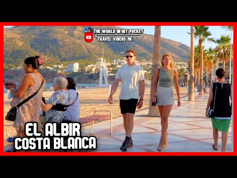 EL ALBIR  BEACH WALK | near BENIDORM | ALICANTE beach | Costa BLANCA BEACH | SPAIN WALKING TOUR 4k