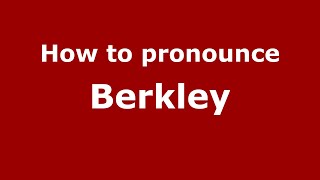 How to pronounce Berkley