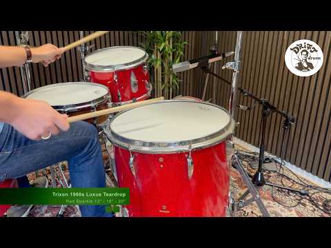 Trixon Luxus 1960s Teardrop 13"/16"/20" Drum Set - Red Sparkle (VIDEO) image 24