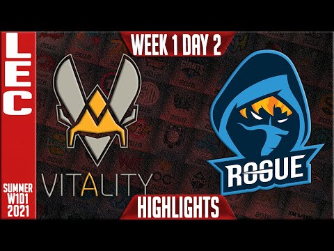 VIT vs RGE Highlights | LEC Summer 2021 W1D2 | Team Vitality vs Rogue