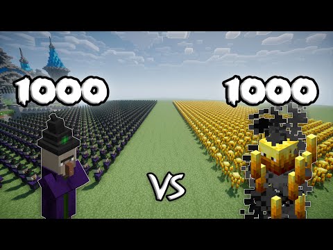 1000 Witch Vs 1000 Blaze | Minecraft