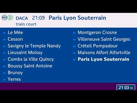 Annonce SNCF - SIVE RER D Train  DACA Melun - Paris Gare de Lyon (HD - animé)