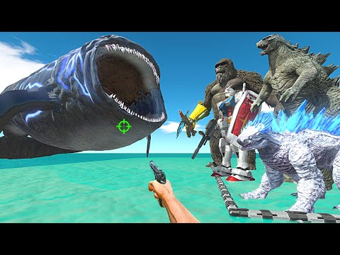 FPS Avatar Rescues Kaiju Monsters and Fighting Bloop - Animal Revolt Battle Simulator
