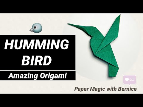How to fold a paper Hummingbird 🐦 | Beautiful paper Hummingbird | Origami Hummingbird Tutorial