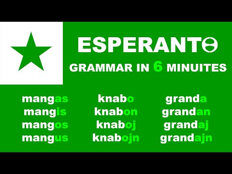 Esperanto Grammar in 6 Minutes