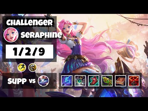 Seraphine vs Yuumi EU Challenger SUPPORT (1/2/9) - v11.14