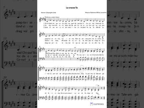 La crucea Ta (Pe-un deal singuratic) partitura Tenor