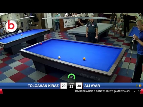 TOLGAHAN KİRAZ & ALİ AYAR Bilardo Maçı - İZMİR BİLARDO 3 BANT TÜRKİYE ŞAMPİYONASI-Yarı Final