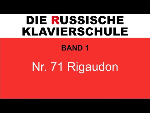 Die Russische Klavierschule, Band 1, Nr. 71 Rigaudon