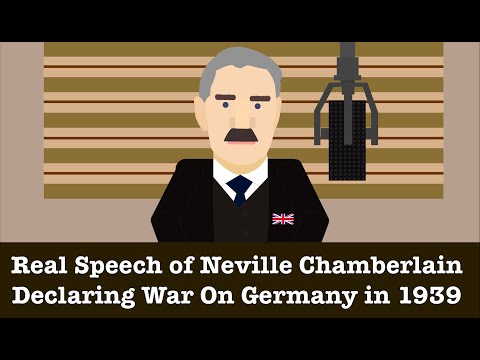 Neville Chamberlain Declaring War On Germany in 1939 (Real Radio Broadcast!)