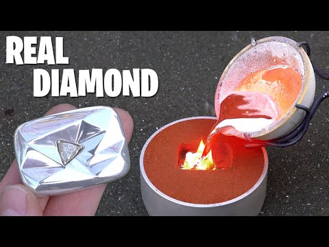 , title : 'Casting REAL Diamond YouTube Play Button'