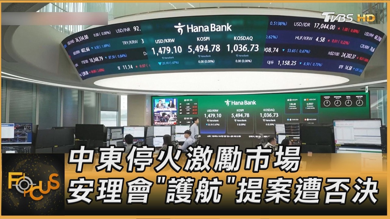 中東停火激勵市場 安理會「護航」提案遭否決