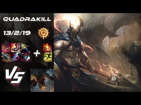 SUPPORT Pantheon vs Fiddlesticks [QUADRAKILL] - EU Grandmaster Patch 25.S2.3