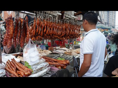 Best Street Food @Olympic Phnom Penh - Grill Ducks, Bone of Pork, Roasted Red Fish With Salt & More