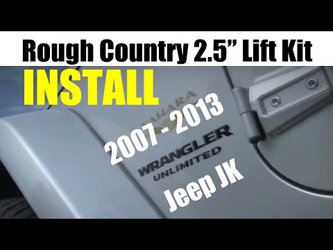 Jeep JK Wrangler Rough Country 2.5” Lift Kit Installation - 2007-2013 - Tutorial and Review