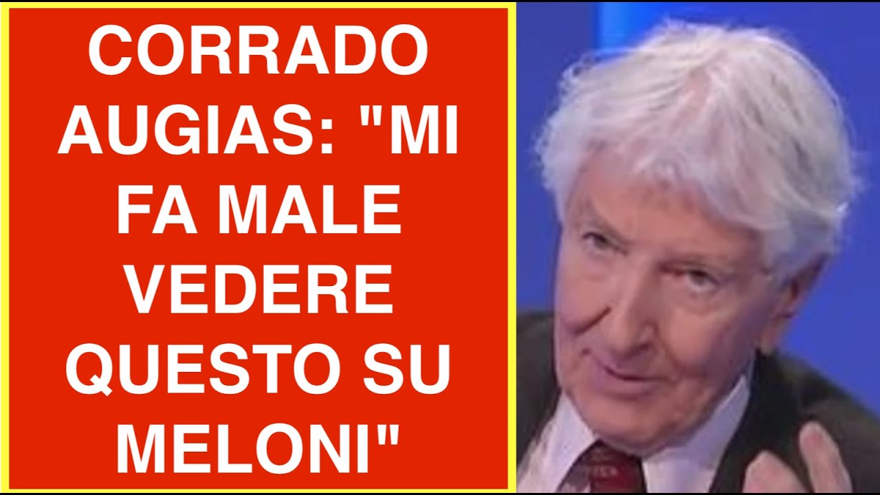CORRADO AUGIAS: "MI FA MALE VEDERE QUESTO SU MELONI"