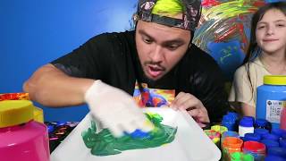 APRENDA AS CORES - LEARN COLORS FOR CHILDREN BODY PAINT FINGER FAMILY SONG