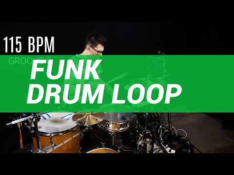 Funk drum loop 115 BPM // The Hybrid Drummer