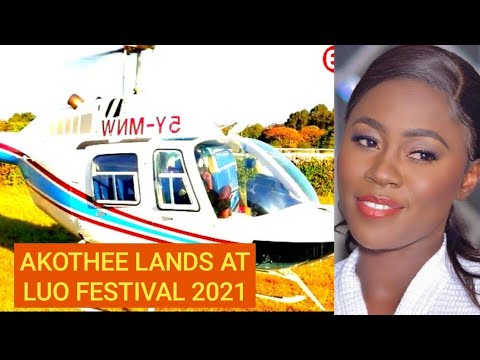 AKOTHE4 LANDS WITH A CHOPPER AT THE LUO FESTIVAL 2021! HEAVY SECURITY SHOCKS PEOPLE!
