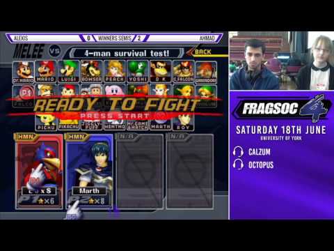 Fragsoc 4 W.Semis - Alexis (Falco, Fox) vs Ahmad (Marth)
