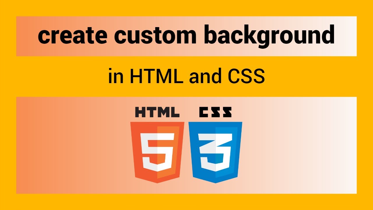 How to add custom background in HTML and css Jebbidan youtube