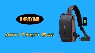 Men Anti Theft Chest Bag(Fashion)Unboxing waterproof-BLACK--Dji mini 2-