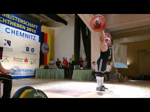 Almir Velagic 190kg Snatch 237kg Clean and Jerk Deutscher Meister 2015 Gewichtheben +105kg