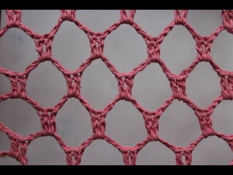 mesh stitch on crochet in ROWS pattern 2
