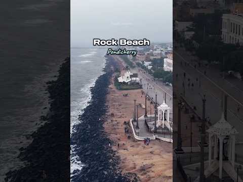 #rockbeachpondicherry #puducherry #beach #dji #aerialfootage #walking #sunrise #travel #frenchcolony
