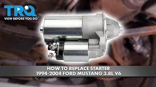 How to Replace Starter 1994-2004 Ford Mustang 3.8L V6