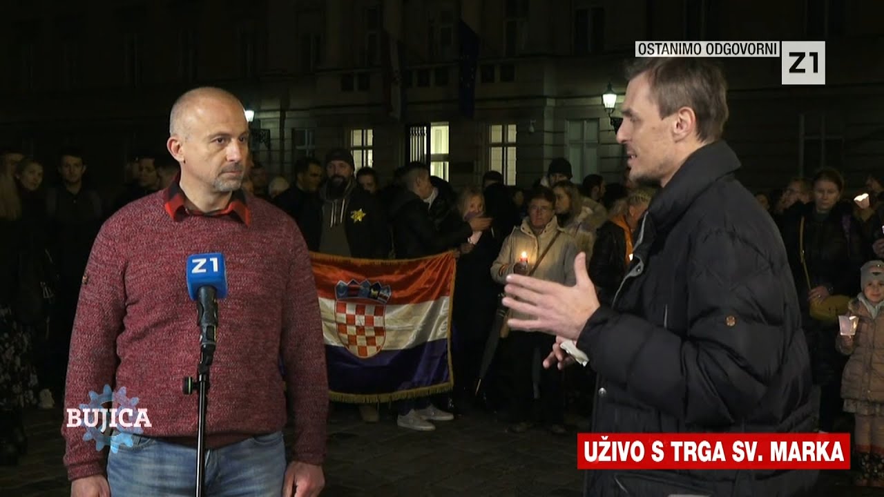 BUJICA 08.11.2021. PROSVJED PROTIV COVID POTVRDA NA MARKOVU TRGU! Gošća: Josipa Juričev-Sudac!