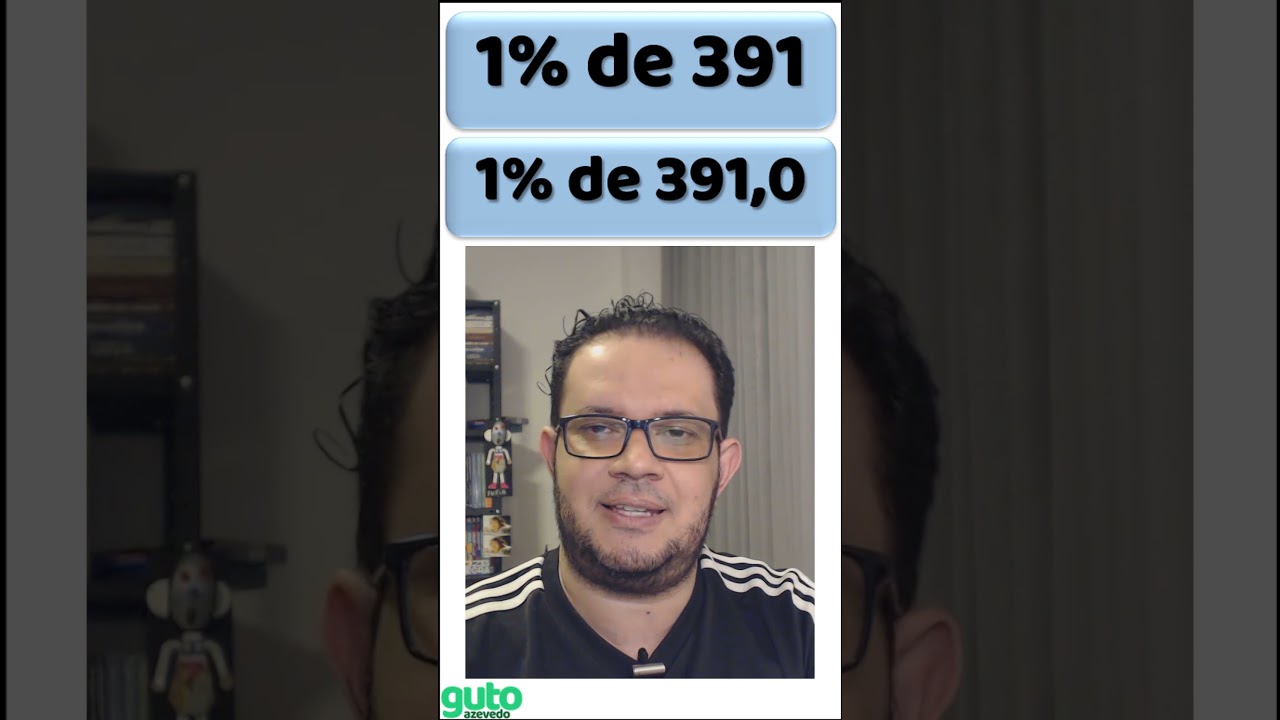 Como calcular 1% de um número? Porcentagem como calcular 1 por cento #shorts #gutoazevedo