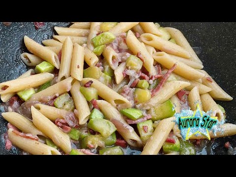 Pasta con zucchine e speck. Primo piatto veloce e sfizioso. #AuroraStar