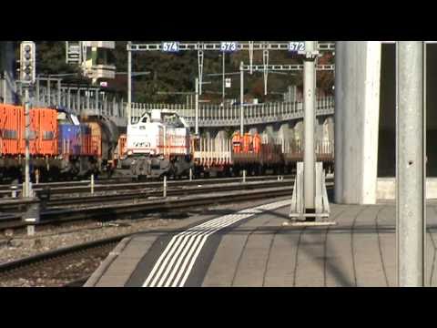 Sersa Am 843 mit zug in Spiez