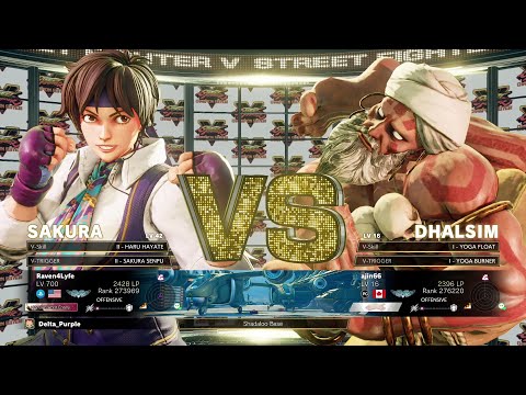 Street Fighter V Ranked Match #354 Sakura vs Dhalsim