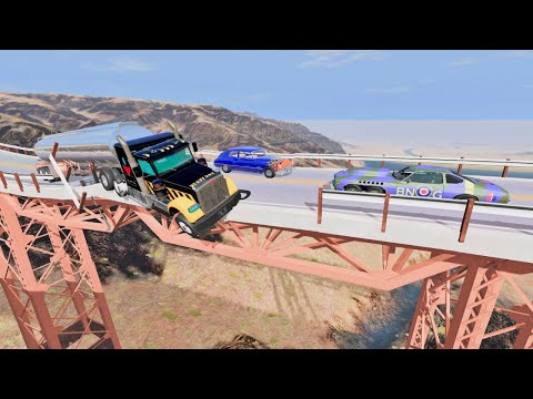 Breakable Car Bridge Crashes | BeamNG Drive #2