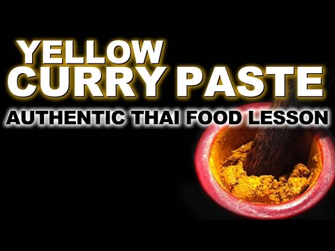 Authentic Thai Recipe for Prik Kaeng Kari | แกงกะหรี่ | How to Make Yellow Curry Paste