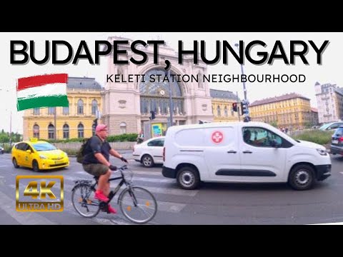4K Budapest Walk 2021 Neighborhood around Keleti Train Station during lomtalanítás