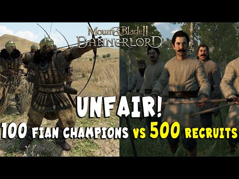 Totally Unfair Odds - 100 Fian vs 500 Recruits in Bannerlord