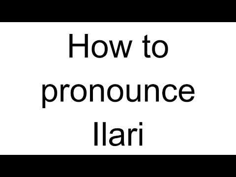 How to Pronounce Ilari (Finnish)