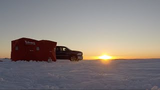 Ice Fishing Mille Lacs MUD FLATS - Cold Front Walleye